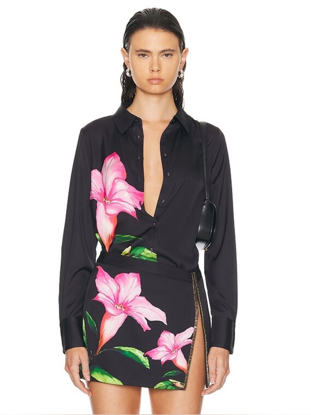 ROCOCO SAND Bryn Shirt in Black Size Small